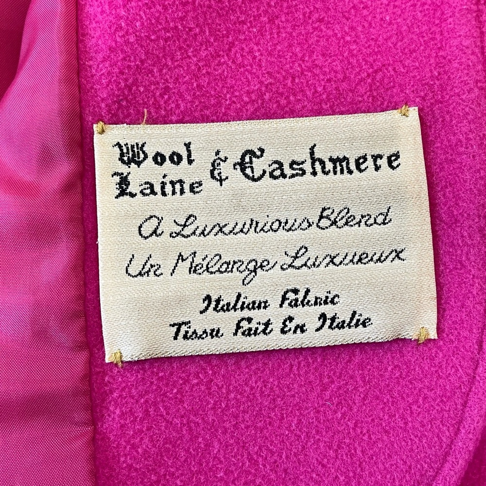 Arvida Women’s Vibrant Pink Wool and Cashmere Tailored Lined Blazer Size 8 - Picture 3 of 11